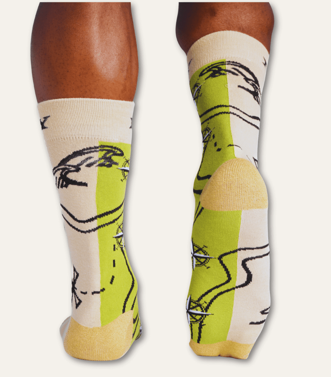 The Modern Cartography Art Sock