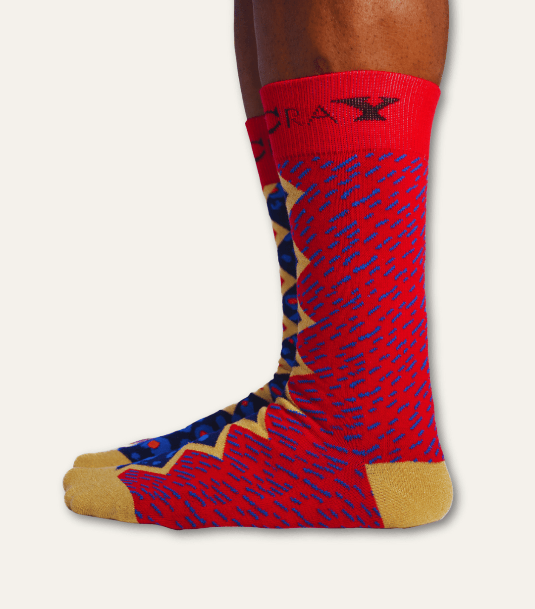 The Composition In Red And Blue Art Sock