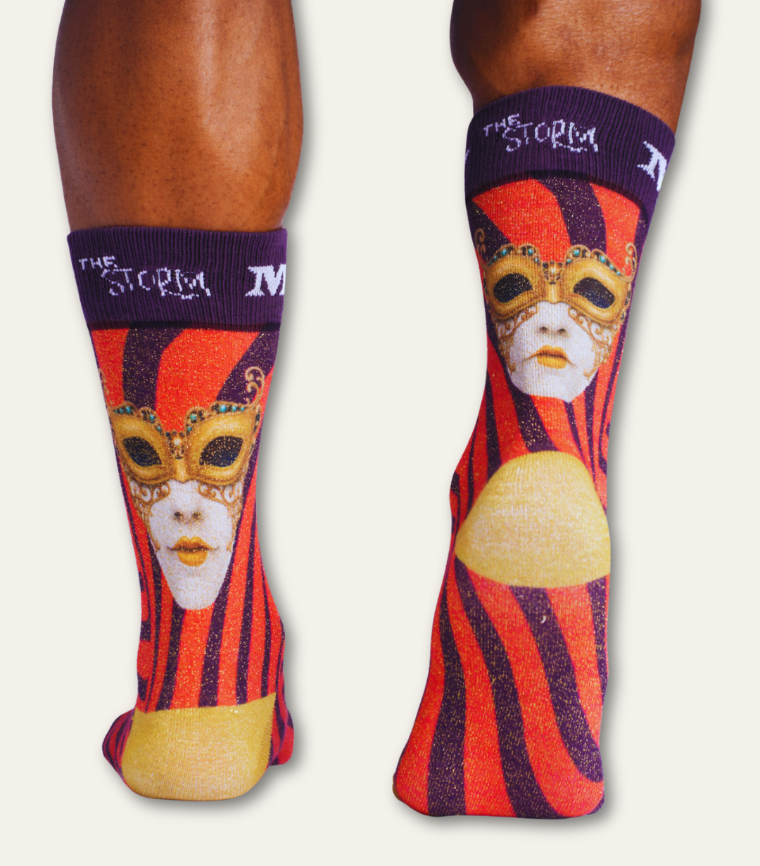 The Crimson Storm Art Socks