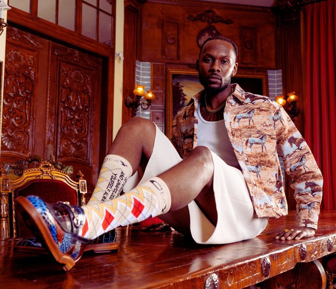 The Argyle Interrupted Art Sock