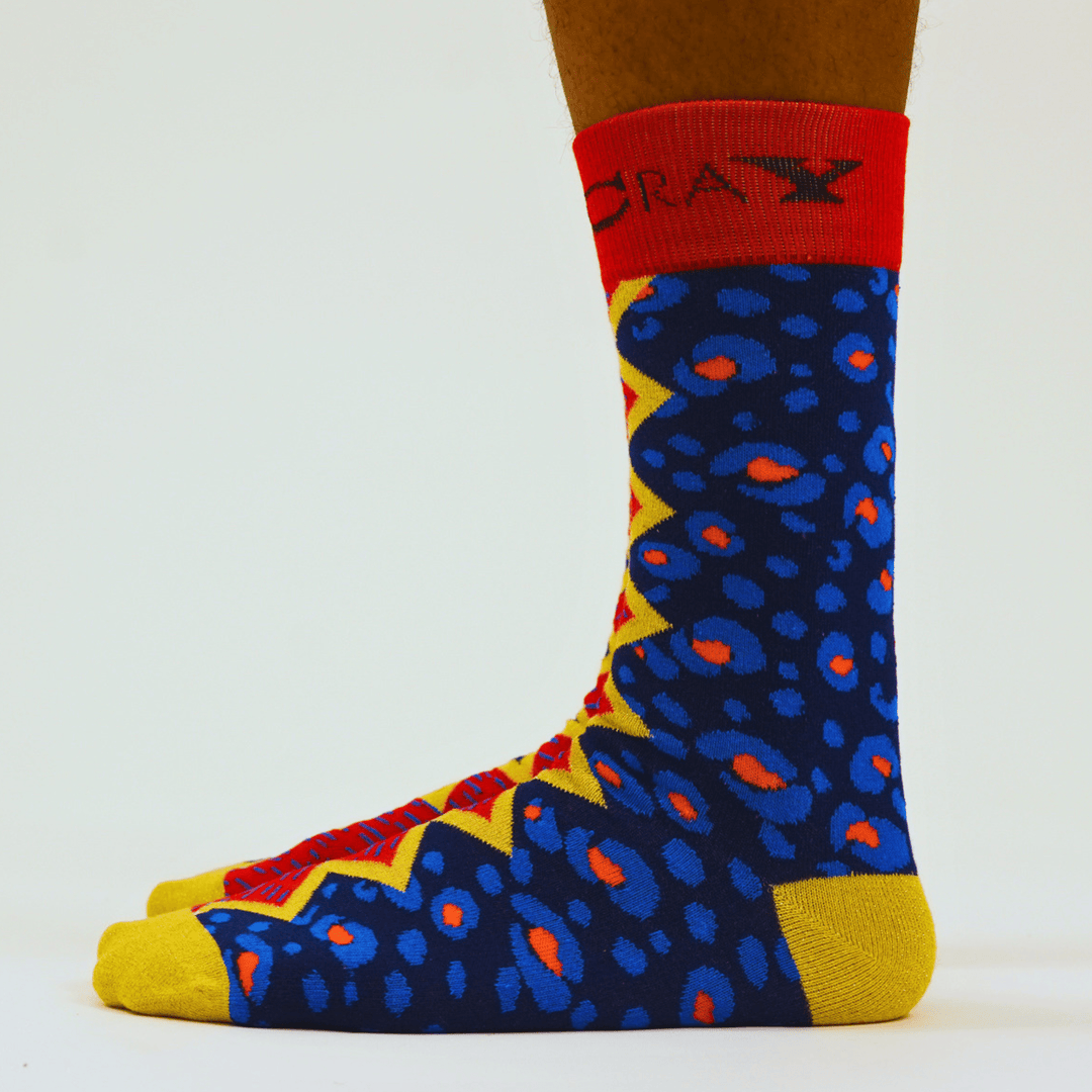The Composition In Red And Blue Art Sock
