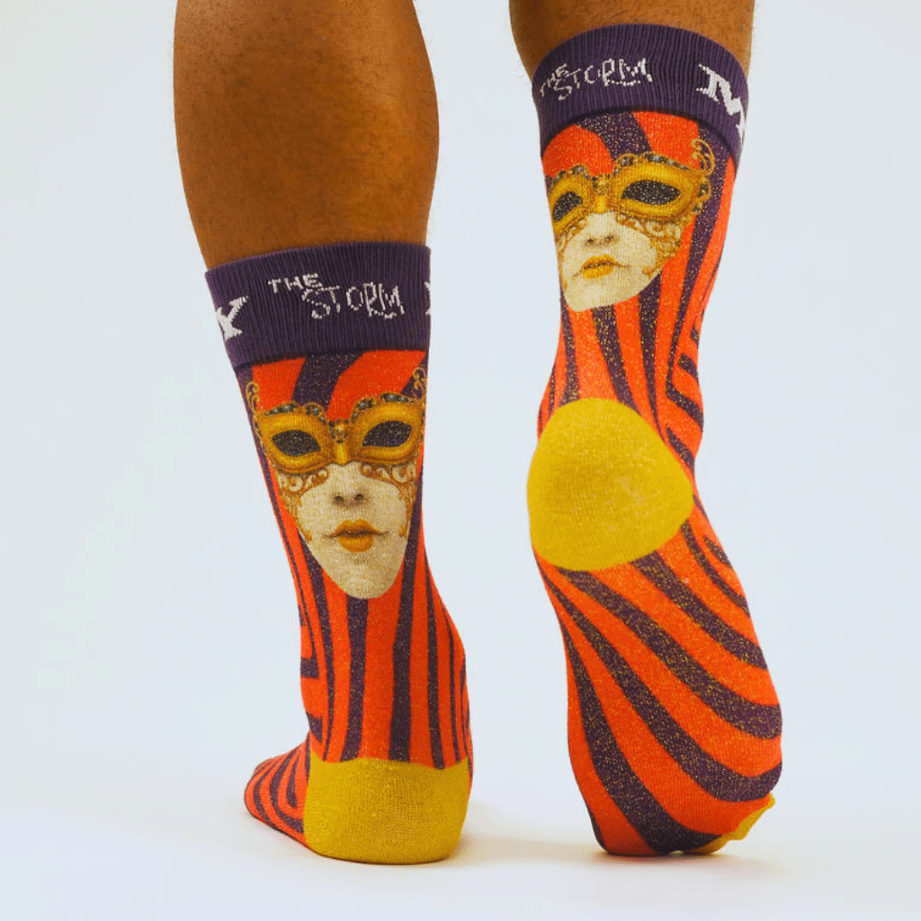 The Crimson Storm Art Sock