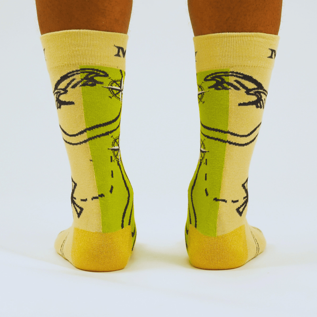 The Modern Cartography Art Sock