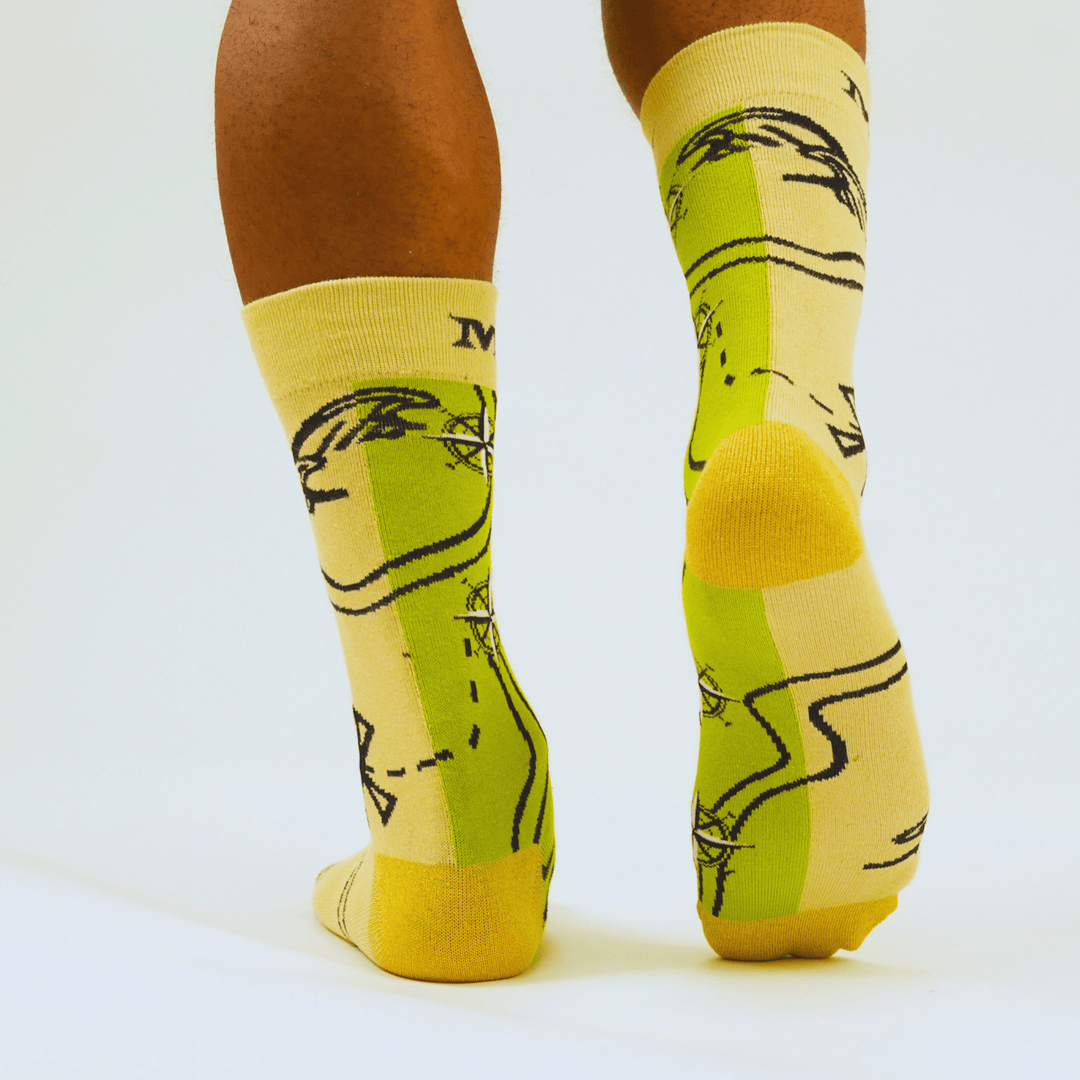The Modern Cartography Art Sock