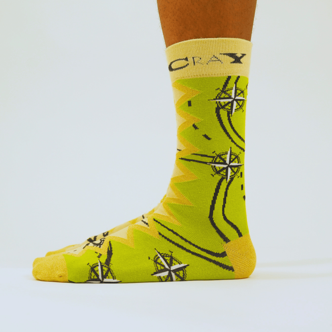 The Modern Cartography Art Sock