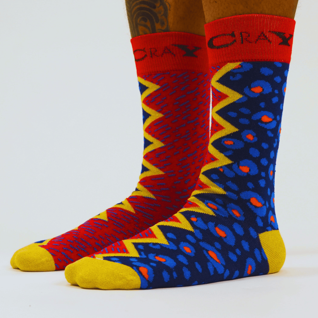 The Composition In Red And Blue Art Sock